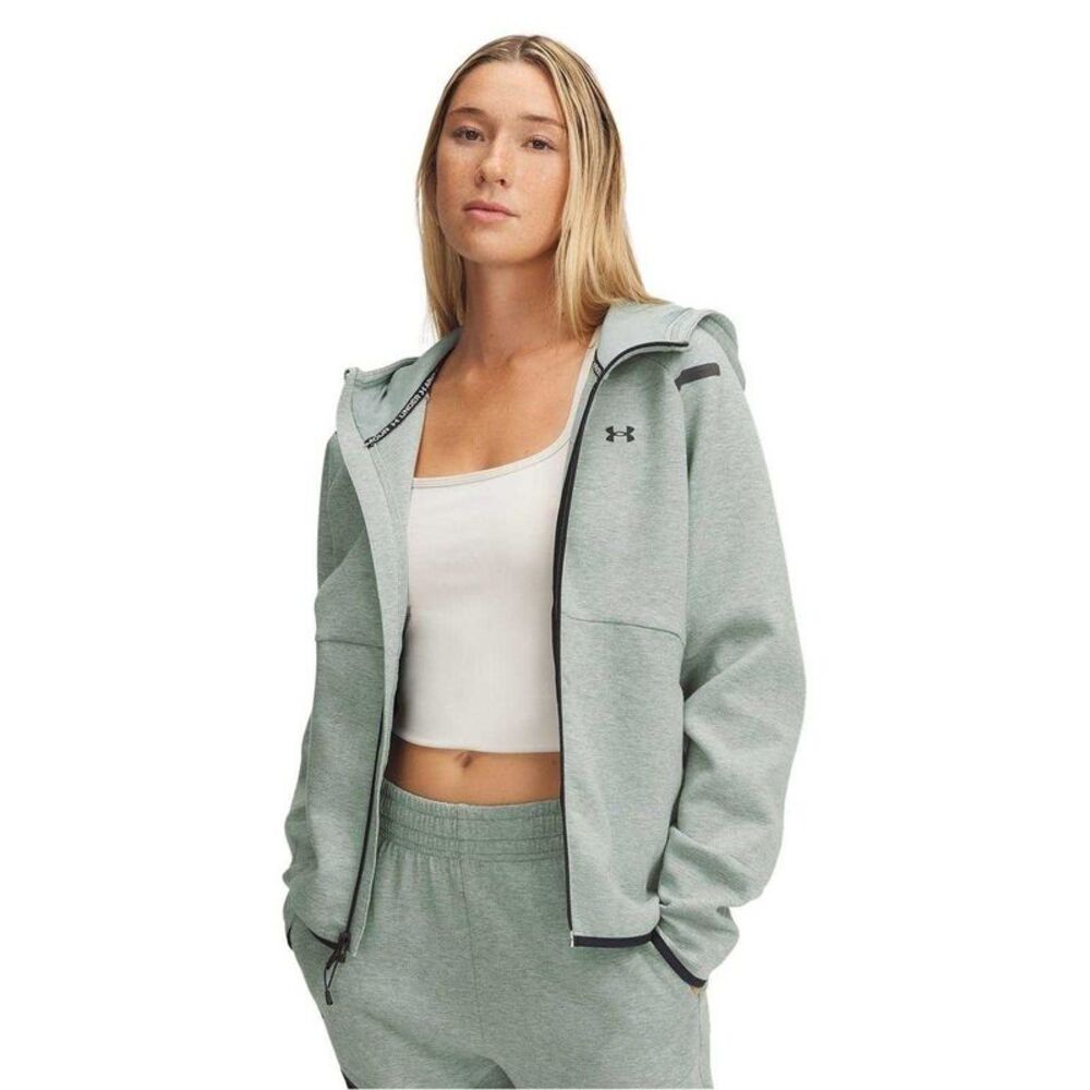 Under Armour Womens/Ladies  Full Zip Hoodie / Green Marl